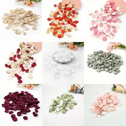 100 st/förpackning konstgjorda sidenrosenblad, gör-det-själv-kantade rosenblad, bästa presenten, bröllopsdekor, festdekor, möhippadekor (35 färgalternativ)