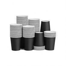 10/20/50/90个装一次性黑色派对纸杯，9盎司纸杯，饮料杯，冷饮杯，咖啡杯，水杯，茶杯，适用于生日派对、婚礼、返校季、母亲节等场合。 - 彩色 - 查看 9