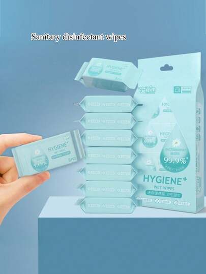 Adult Cleansing Care Wet Wipes, Student Antibacterial Care Hygiene Cleaning Small Pack Wet Wipes