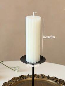 Ins Style 高级白色香薰蜡烛套装，竖条纹齿轮柱形香薰蜡烛，尖头长杆香薰蜡烛，玫瑰柱形蜡，大豆蜡制成，内含香薰蜡烛，可燃烧 48 小时，蜡烛中心，中东斋月装饰，开斋节礼物，送给她的礼物，冬季礼物，生日礼物，派对装饰蜡烛，氛围装饰蜡烛，家居装饰蜡烛。 - 垂直條紋齒輪蠟燭/長桿 - 查看 14