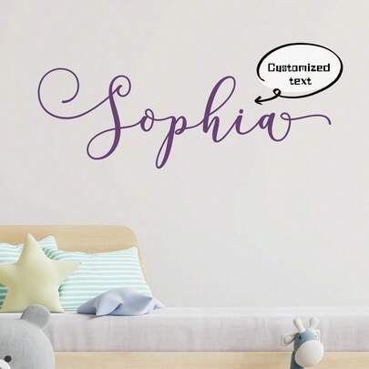 Wall Decals - Custom Name Wall Decal – Baby Girl Nursery Wall Decor - Personalized Name Wall
