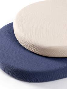 2件套婴儿床单，男女宝宝通用，柔软透气，适用于椭圆形摇篮、摩西篮、长方形床垫。 - 彩色 - 查看 11