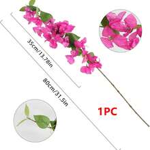 5pcs Artificial Silk Begonia Flower Stems - Plastic Fake Begonia Flower Branches For Wedding Engagement Decor, Home Office Desk Floral Arrangement, Multipurpose Home Decor Without Vase - Red Violet - View 9