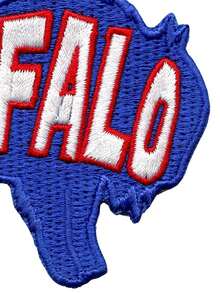 1件装布法罗橄榄球吉祥物刺绣熨烫贴片，运动队图案 - 彩色 - 查看 4