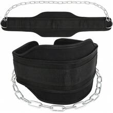Cinturón de Fitness con Cadena para Levantamiento de Pesas, Cinturón de Levantamiento de Pesas con Cadena, Cinturón de Ejercicio de Fitness, Cinturon para Levantamiento de Pesas - 1 - Ver 4
