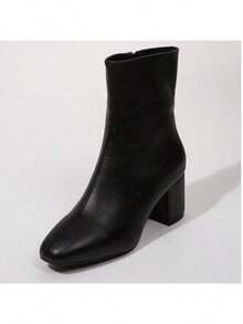 Women's Fashionable Outdoor Winter Boots In White, Red And Black - Black - View 2