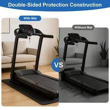 Extra Large Treadmill Mat 152x76cm, Heavy Duty PVC Exercise Equipment Floor Mat For Treadmill, Spin Bike & Home Gym, Noise & Floor Protection - Black - View 4