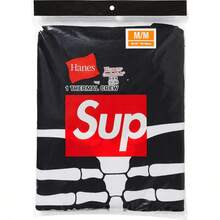 Supreme Hanes Bones Thermal Crew FW25 Unisex (1 Pack) - màu đen - Xem 3