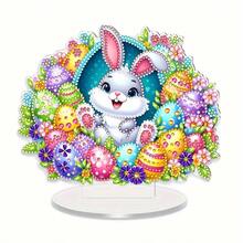 2D平面钻石画 - 兔子和复活节彩蛋，意义非凡的手工节日礼物 - A - 查看 3