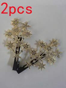 2 Pieces New Women's Starry Sky Tree Branch Hair Clips For Back Of Head And Sides, Bangs Clips, Fairy Style Fashion Duckbill Clips Headwear - Multicolor - View 10