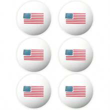 American Pong Balls - 4th Of July, Memorial Day, Independence Day Celebrations, Patriotic Parties USA Stars Stripes Decorated Table Tennis Red White Blue Beer Pong - Red, White & Blue - View 1