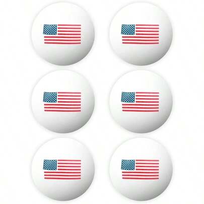 American Pong Balls - 4th Of July, Memorial Day, Independence Day Celebrations, Patriotic Parties USA Stars Stripes Decorated Table Tennis Red White Blue Beer Pong