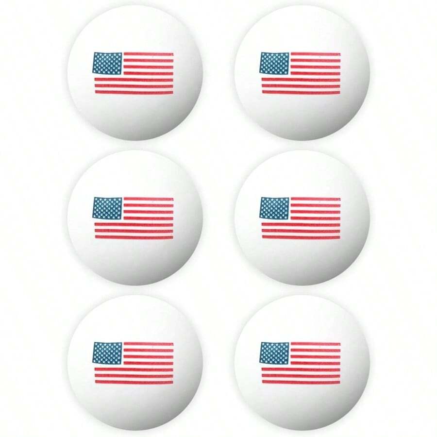 American Pong Balls - 4th Of July, Memorial Day, Independence Day Celebrations, Patriotic Parties USA Stars Stripes Decorated Table Tennis Red White Blue Beer Pong - Red, White & Blue - View 1