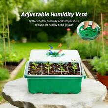 2 Packs Seed Starter Trays (24 Cells Total), Seed Starter Kit With Humidity Vented Domes And Base, Ideal For Germinating Vegetable, Flower & Herb Seeds - 2pcs - View 7