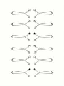 12pcs Women's Simple Hair Clips, Scarf Clips, Headband Pins, Silk Scarf Clips, Headwear Fastener Clips For Dress - A - View 14
