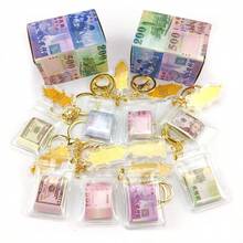2026 New Realistic Miniature Prop Banknotes Keychain, TWD USD GBP KRW Pendant, Bag Charm, Personalized Travel Souvenir Prop - Birthday Gift - Christmas Gift - Holiday Gift - Perfect Gift, Gift For Friends, Personalized Keychain - Multicolor - View 4