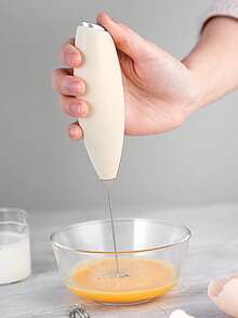 单速电动奶泡器，无线设计，带小型奶泡器盖，可搅拌，适用于咖啡、抹茶、拿铁、卡布奇诺、热巧克力等饮品。[单速电动奶泡器] 手持式电动奶泡器，奶泡器，咖啡奶泡器，带不锈钢搅拌棒的搅拌器，适用于咖啡、抹茶、拿铁、卡布奇诺、热巧克力等饮品。 - 彩色 - 查看 3