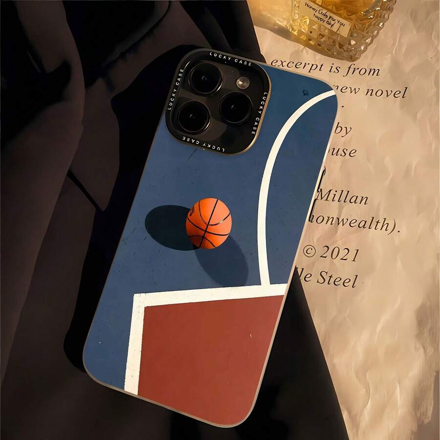 Funda para teléfono con diseño de cancha de baloncesto, compatible con Samsung, Apple, VIVO, OPPO, , Transsion, , y Honor. Fabricada en TPU, ofrece protección a prueba de golpes y caídas. Un regalo ideal para familiares y amigos. - CEBADA - Ver 1