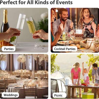 1/3/6/12/24 Stück gerippte Champagnerflöten, 5,5 Oz unzerbrechliche wiederverwendbare Champagnergläser - modern elegant, geeignet für Hochzeiten, Geburtstage, Bars, Partys, Feiertage, Geschenke für Freunde, Familie, Valentinstag, Silvester Feierlichkeiten