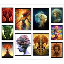 Set Of 10 Decorative Framed Prints, Transcendental Theme - KIT 667 - View 2