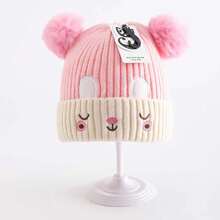 Children's Knitted Beanie Hat For Boys And Girls, Warm And Fashionable - Pink - View 1
