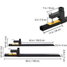 Pallet - 60 Zoll lang, 2000 lbs, Nicht Verstellbar - Visualizzare 10