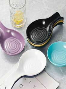 1pc PP Spoon Holder, Soup Spoon Rack, Spoon Mat, Shared Spoon Holder, Heat Insulation Pad, Kitchen Utensil - Multicolor - View 7