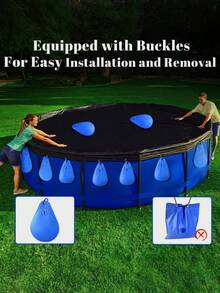 2个装新款夏季游泳池遮阳挂袋，游泳池墙面挂袋，水滴形遮阳挂袋，加厚型挂袋，防止树叶和垃圾进入，夏季游泳池挂袋 - 泳池罩掛袋 - 查看 2