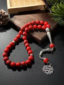 New 33pcs Turquoise Bead Bracelet, Misbaha Prayer Beads Tasbih 10mm Handmade - Multicolor - View 10