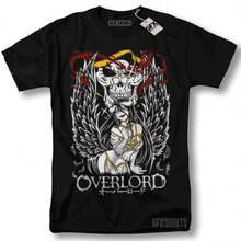 Overlord Albedo Shirt Ainz Ooal Gown Waifu Anime Manga Graphic T-Shirt - 黑色 - 查看 8
