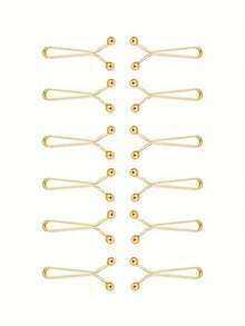 12pcs Women's Simple Hair Clips, Scarf Clips, Headband Pins, Silk Scarf Clips, Headwear Fastener Clips For Dress - A - View 16