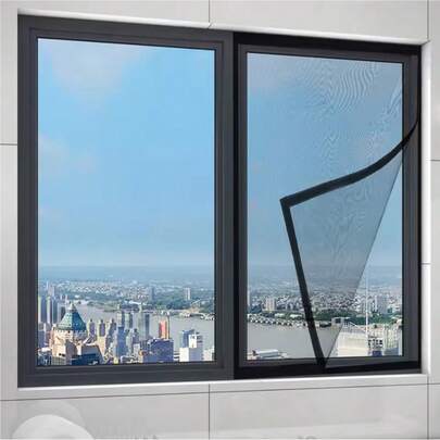 1pc Self-Adhesive Window Mesh Screen, Invisible Insect Proof Net For Home Use In Summer, Easy To Install