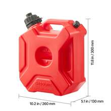 Fuel Container, 5 L, Gas Can With Spout And Lockable Bracket, 15 L/Min Max Flow Rate, Secure & Leak-Proof, Portable Flat Fluid Container For Most Cars Motorcycle ATV UTV, Red - Vehicle, 1-piece, 1.3 Gal, Red - View 11