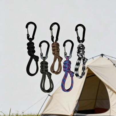 Adjustable Multi-Functional Handmade Woven Water Bottle Lanyard With Keychain, Durable Outdoor Accessory Suitable For Hiking, Camping And Travel, Can Hang Water Bottle, Hat And Keys, Multi-Color Options, Camping Gear, Hiking Essential, Fashion Accessory, Sturdy Structure, Includes Keychain Rope, Carabiner, Keychain Hook, Backpack Travel Accessory