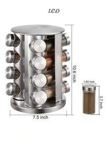 Especiero Giratorio de 16 Frascos, Almacenamiento para Especias, Organización de Cocina - Ver 6