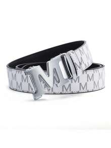 1 Thắt lưng unisex bằng hợp kim, khóa tự động điều chỉnh, in chữ M, chất liệu cao cấp, thời trang và phong cách công sở, cũng có thể dùng làm thắt lưng quần jeans. Thắt lưng bền chắc, dài 47 inch và rộng 1,37 inch, phù hợp cho việc đi lại hàng ngày và các bữa tiệc/ăn tối - một món quà lý tưởng cho người yêu và người thân. - Nhiều màu - Xem 2