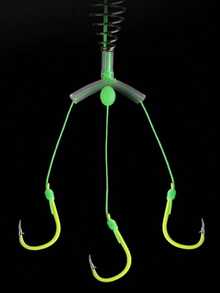 2 Sets Of 6pcs Fish Hook Spring Hook Carp Fishing Tackle, Anti- Big Power Horse Three-Hook Ise-Ni Floating Carp Fishing Rig - Multicolor - View 3