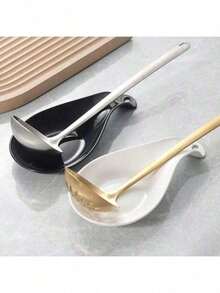 1pc PP Spoon Holder, Soup Spoon Rack, Spoon Mat, Shared Spoon Holder, Heat Insulation Pad, Kitchen Utensil - Multicolor - View 2