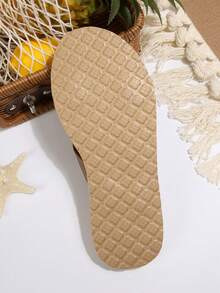 新款交叉绑带平底凉鞋，时尚优雅，适合海滩和日常穿着，百搭女士凉鞋 - 摩卡棕 - 查看 4