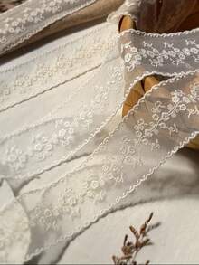 1 Yard Embroidered Mesh Lace Trim Decorative Sewing Accessory, Width 4.8cm - A - View 4