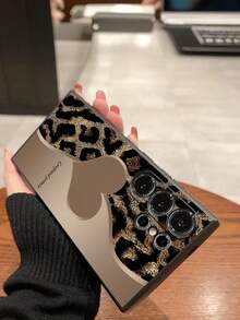 1个时尚豹纹心形防摔防滑手机壳，兼容Galaxy A04e/A05s/A13/A14/A15/A34/A35/A50/A52/A53/A54/S21/S22/S23/S24/S25/S25 Ultra，国际版，非国内版 - 黑色 - 查看 7