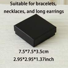 1/12pcs 20pcs Elegant Versatile Jewelry Gift Boxes, Perfect For Earrings, Rings, Necklaces And Pendants - Ideal For Holiday Gifts, Christmas, Valentine's Day And Back To School Celebrations, Ensuring Your Gifts Shine With Fashion And Sophistication, Suitable For Any Occasion And Special Moment. - Black - View 4