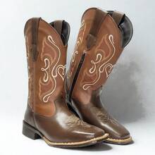 Women Mid-Calf Boots - Cà phê nâu - Xem 5
