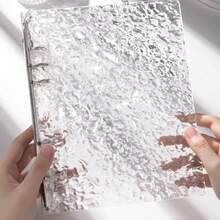 Transparent Crystal Ripple Photo Album, A5 Loose-Leaf 4-Slot 3-Inch Card Collector's Notebook, Suitable For Card Collection, Idol Photocards, Calendar Making, Photo Album Making - A5 - View 13