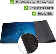 Dolaer Medium Gaming Mouse Pad Mat Extended Professional Medium Size 27.5inX11.8inX0.1in Mouse Keyboard Pad With Stitched Edges, Anti-Slip Rubber Base Huge Desk Pad Mat (Starry Sky Medium) - 鼠標墊 - 查看 3