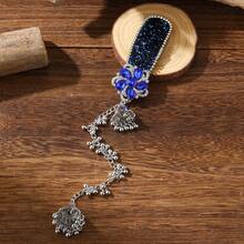 1 Stück eleganter Haarclip aus Zinklegierung, modischer Haarclip mit langem Quastenglöckchen, geeignet für ganzjährigen Einsatz - Bunte Strass-Haarspange - Übersicht 12