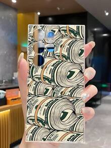 1个装 钱币图案透明软壳手机壳，兼容三星Galaxy A04e/12/A13/A14/A34/A50/A52/A53/A54/S21/S22/S23/S24/S25/S25 Ultra，国际版，非国内版 - 無色 - 查看 5