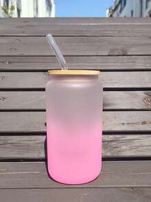 Cốc có nắp tre và ống hút thủy tinh, dung tích 18,26 ounce (khoảng 500ml), có thể tái sử dụng, dùng cho cà phê đá, uống nước giải khát không rò rỉ, thích hợp cho mùa hè, đựng soda, nước ép, cocktail, và sử dụng ngoài trời vào mùa hè. Đây là món quà hoàn hảo cho sinh nhật và các bữa tiệc. - Nhiều màu - Xem 7