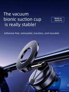 Giá đỡ điện thoại từ tính hút chân không bằng hợp kim, có thể điều chỉnh 360°, không cần keo dán, thích hợp sử dụng trên ô tô/phòng tập thể dục/gương/bề mặt nhẵn, tương thích với tất cả các loại điện thoại thông minh. - B - Xem 8