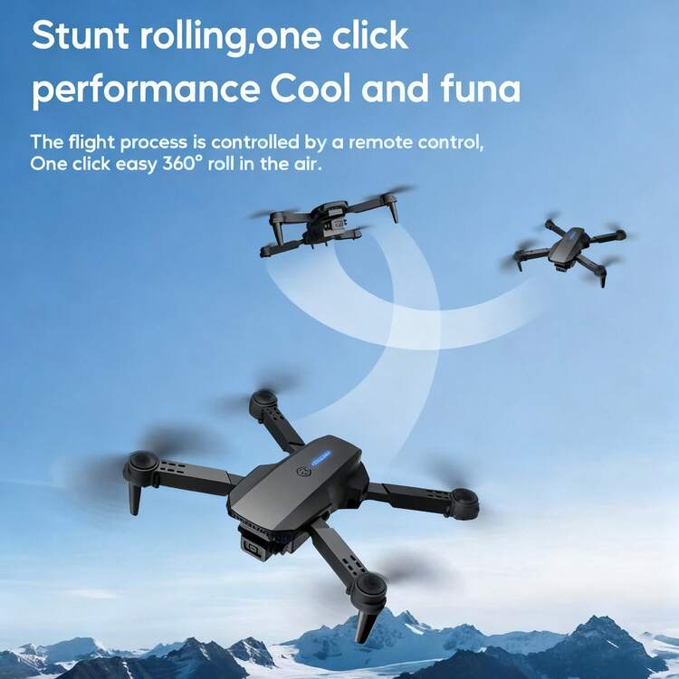 C8 Foldable High-Definition Aerial Photography Drone Quadcopter Remote Control Aircraft, 360° Panoramic, Random Color Accessories - View 3